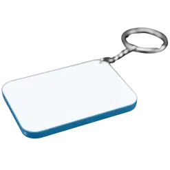 Keyring (Polymer; Light Blue edge; 4.8cm x 6.7cm; Each)