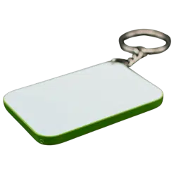 Keyring (Polymer; Lime Green edge; 4.8cm x 6.7cm; Each)