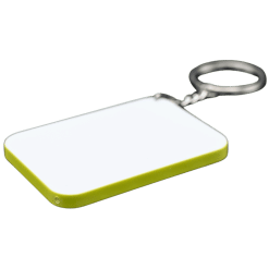 Keyring (Polymer; Yellow edge; 4.8cm x 6.7cm; Each)