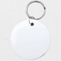Alternative view of Round MDF Keyring 007
