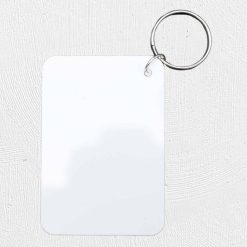 Alternative view of Rectangle MDF Keyring 001