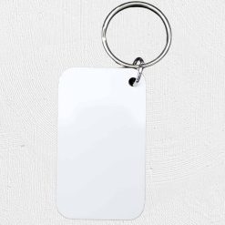 Alternative view of Rectangle MDF Keyring 002