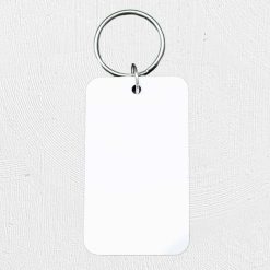 Alternative view of Rectangle MDF Keyring 003