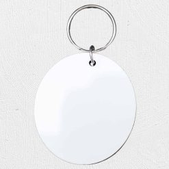 Alternative view of Oval MDF Keyring 005