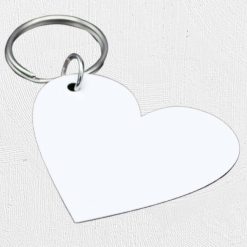 Alternative view of Heart MDF Keyring 010