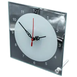Clock (Mirror Glass; Square Numbers; 200mm x 200mm; Each)