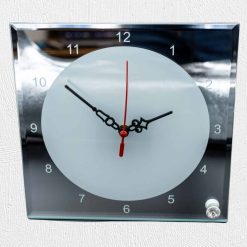 Alternative view of Square Mirror Clock with Numbers