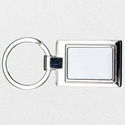 Alternative view of Rectangle Metal Keyring 001