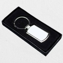 Alternative view of Rectangle Metal Keyring 003