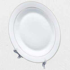 Alternative view of 8 inch Ceramic Plate Gold Rim