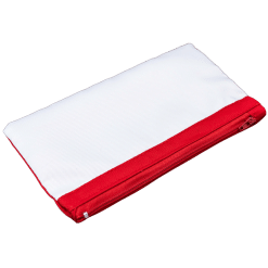 Pencil Bag (Fabric; Short; White Front; Red Back; 5 pack)