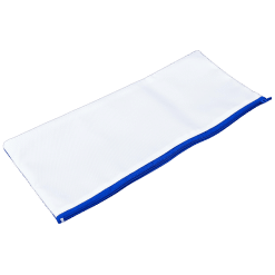 Pencil Bag (Long; Blue Back; 5 pack; White Front; Fabric)