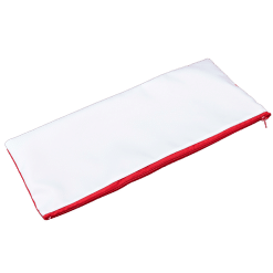 Pencil Bag (Long; Red Back; 5 pack; White Front; Fabric)