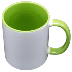 Mug (Lime Green; Two Tone; 11oz; Ceramic)