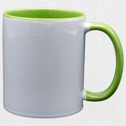 Alternative view of 11oz Ceramic Two Tone Mug Lime Green