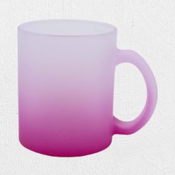 Alternative view of 11oz Frosted Glass Mug Pink