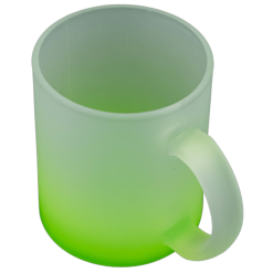 Mug (Glass; Frosted; Green Gradient Colour; Each)