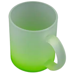 Mug (Glass; Frosted; Green Gradient Colour; Each)