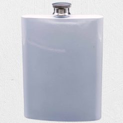 Alternative view of 8oz Hip Flask White