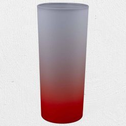 Alternative view of 10oz Frosted Drinking Glass Red