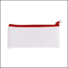 Pencil Bag (Long; Red Back; 5 pack; White Front; Fabric)
