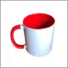 Mug (Two Tone; Red; Each; Ceramic)