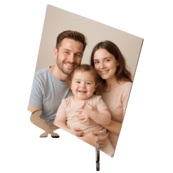 Alternative view of Photo Display (150mmx150mm; MDF; With stand)