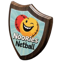 Alternative view of Trophy (4 corner Shield; Wooden and Glass)