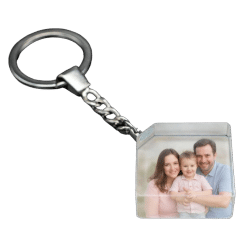 Alternative view of Keyring (Glass; Square; Each)