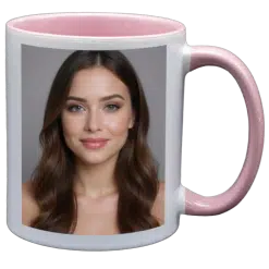 Alternative view of Mug (Pink; Two Tone; 11oz; Ceramic)