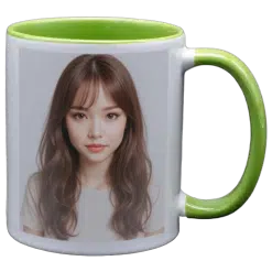 Alternative view of Mug (Lime Green; Two Tone; 11oz; Ceramic)