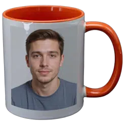 Alternative view of Mug (Orange; Two Tone; 11oz; Ceramic)