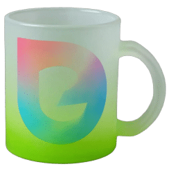 Alternative view of Mug (Glass; Frosted; Green Gradient Colour; Each)