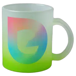 Alternative view of Mug (Glass; Frosted; Green Gradient Colour; Each)