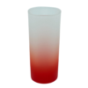 Drinking Glass 10oz (Glass; Frosted; Red Gradient Colour; 6oz mould)