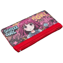 Alternative view of Pencil Bag (Fabric; Short; White Front; Red Back; 5 pack)