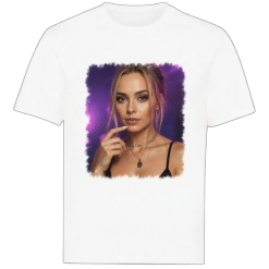 Alternative view of Soft Fabric T-shirt (White; XXL; Polyester)