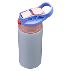 Sippy Cup (Kids; Pink; Stainless Steel; Double Walled)