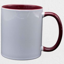 Alternative view of 11oz Ceramic Two Tone Mug Maroon