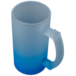 16oz Beer mug blue frosted (set of 2)