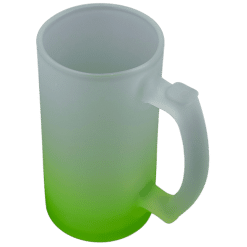 16oz Beer mug green frosted (set of 2)