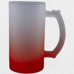 Alternative view of 16oz Frosted Beer Mug Set Red