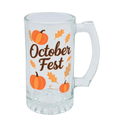 Alternative view of 16oz Beer mug plain glass (set of 2)