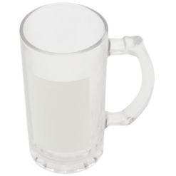 16oz Beer Mug Set Plain Glass with Label