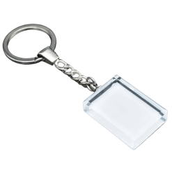 Keyring (Glass; Rectangular; Each)