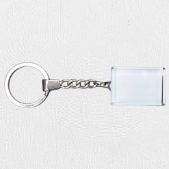 Alternative view of Rectangle Glass Keyring