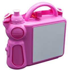Lunch Box (Pink; Caddy; Plastic with metal plate for sublimation)