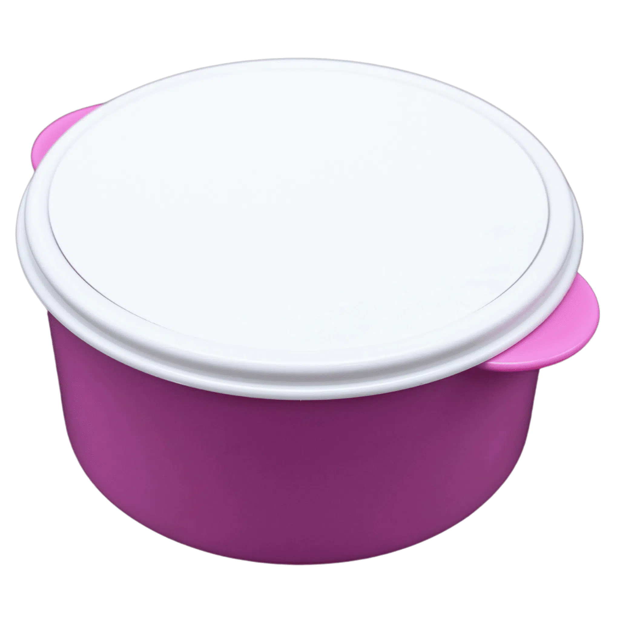Round Plastic Lunch Box Pink