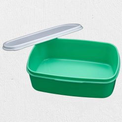 Alternative view of Rectangle Plastic Lunch Box Green