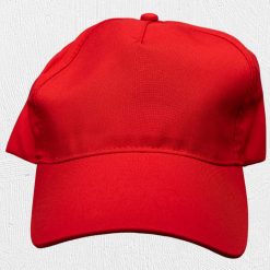 Alternative view of 5 Panel Velcro Cap Red